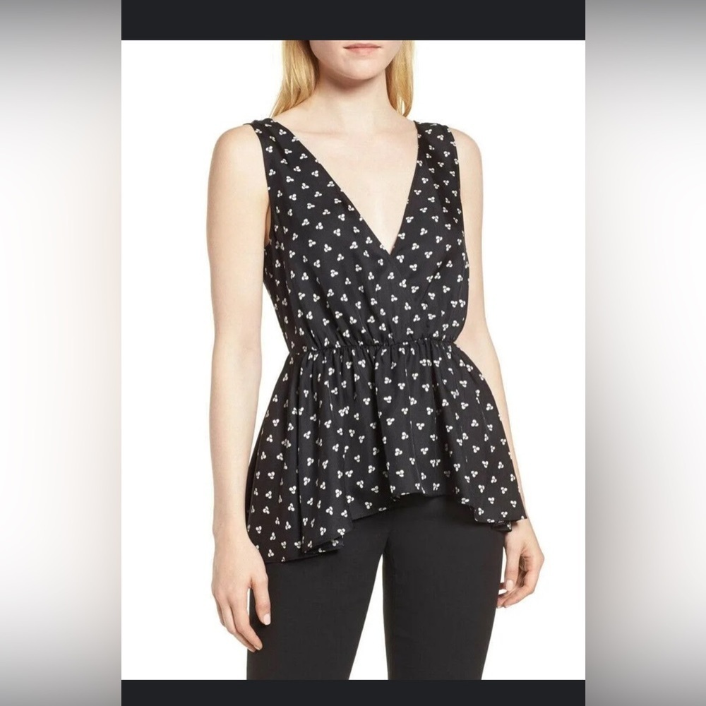 Lewit Silk 100% Nordstrom Sharkbite Hem 279$ Blouse , size Small